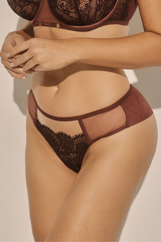 Lace Brazilian Panties Praline