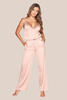 Satin Pyjama Set With Lace Melisa
